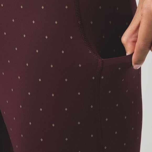 lululemon athletica Pants - 159. Lululemon Special Edition: *Nightfall Reflective Pace Rival Crop Bordeaux